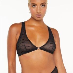 Savage X Fenty Shimmer Flocked Logo Bralette